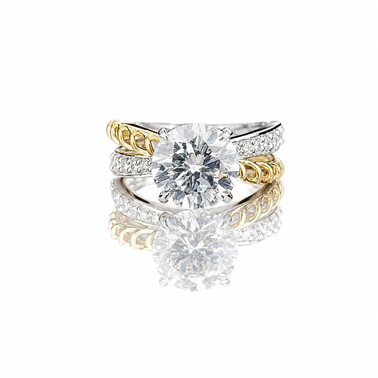 Royal Weave Solitaire Ring