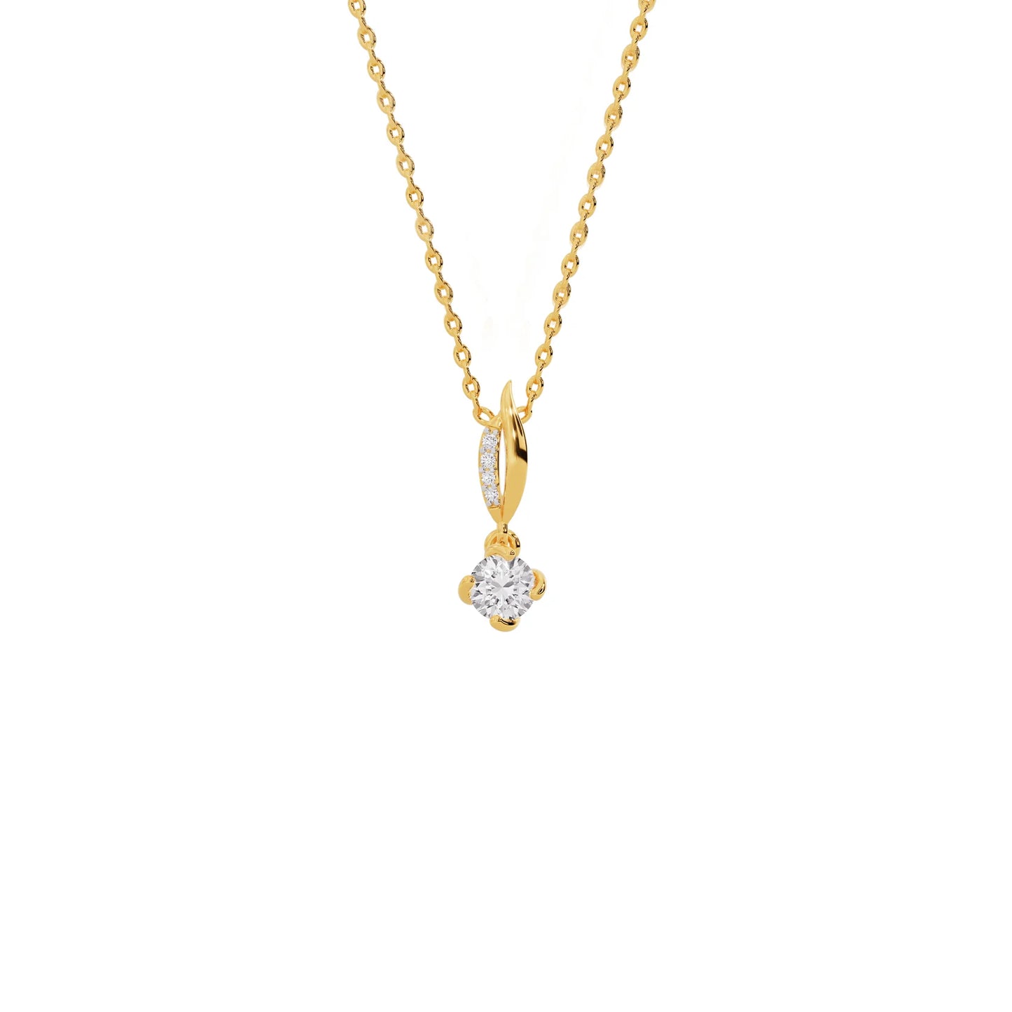 Contemporary Blossom Diamond Pendant
