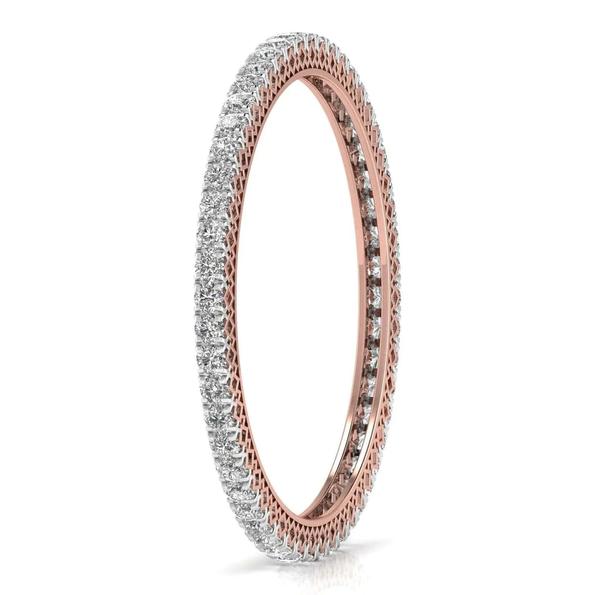 25 Pointer Round Diamond Bangle Pair
