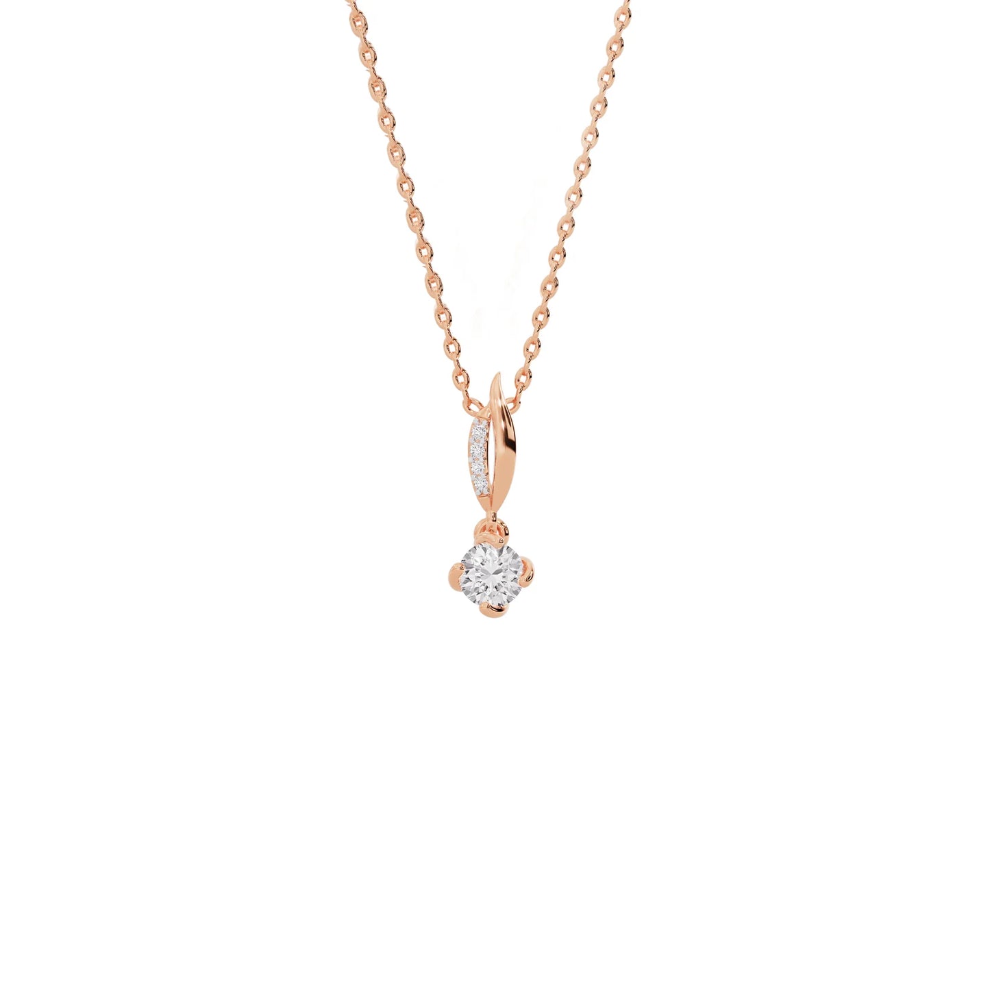 Contemporary Blossom Diamond Pendant