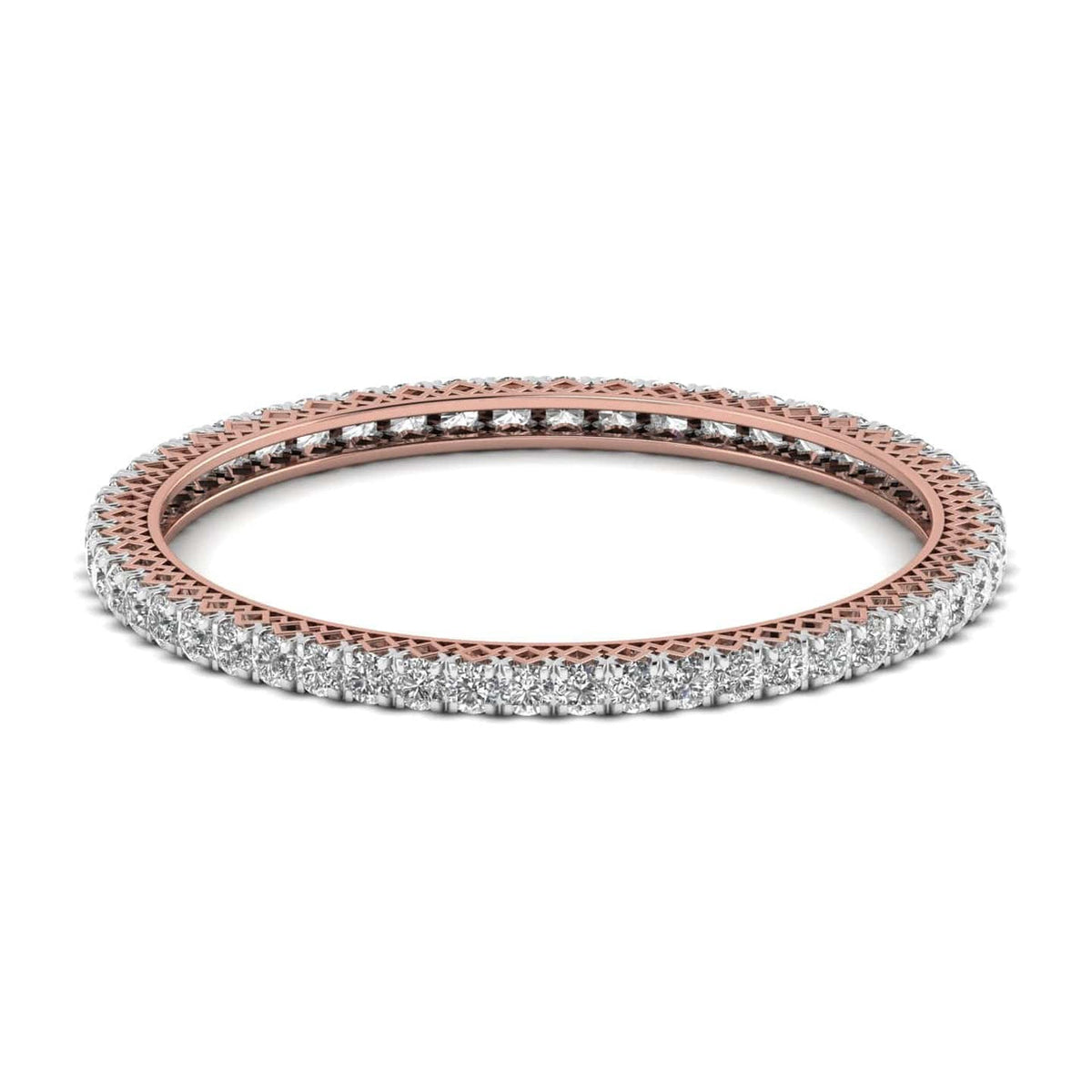 25 Pointer Round Diamond Bangle Pair