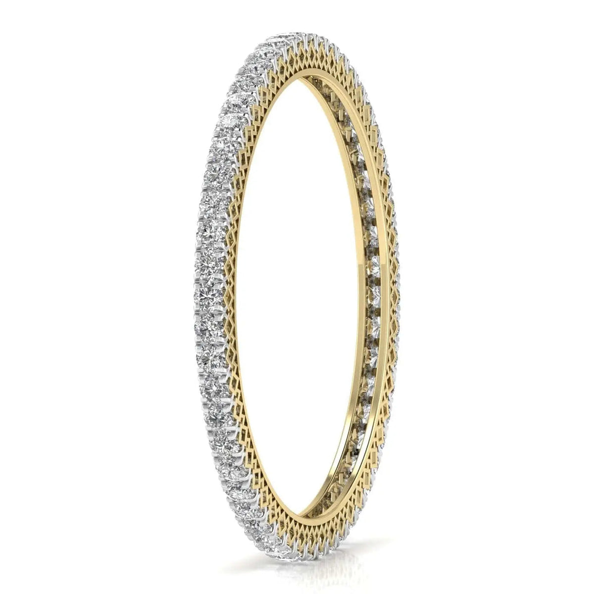 25 Pointer Round Diamond Bangle Pair