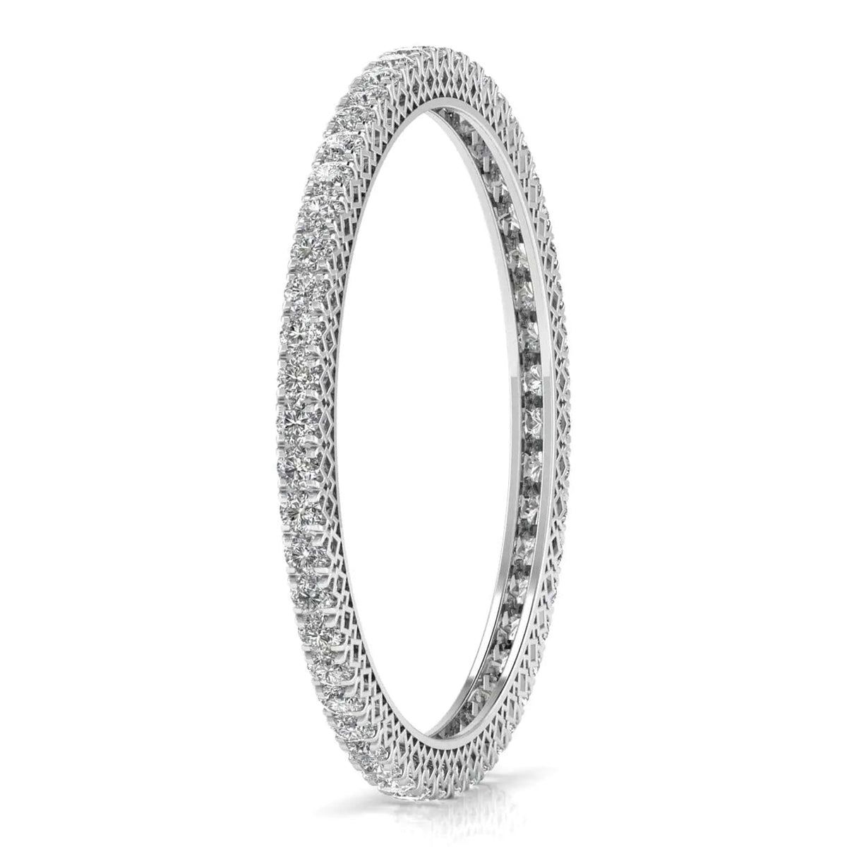 25 Pointer Round Diamond Bangle Pair