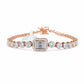 EMERALD HALO TENNIS BRACELET