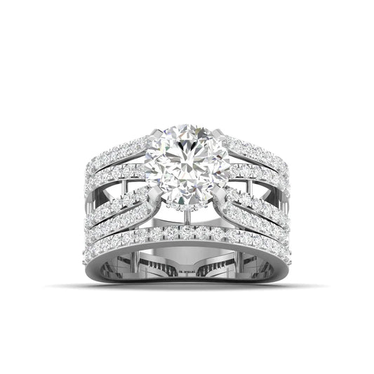 1.5 Carat Diamond Ring with Geometric Design